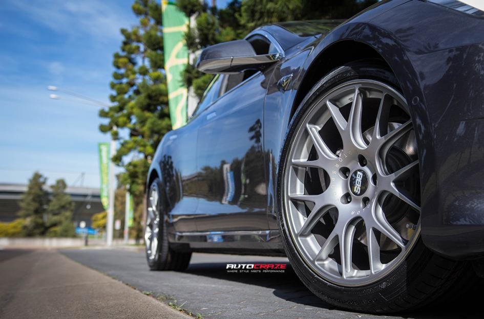 TESLA MODEL S CH R MATTE TITANIUM WITH STAINLESS STEEL RIM PROTECTOR